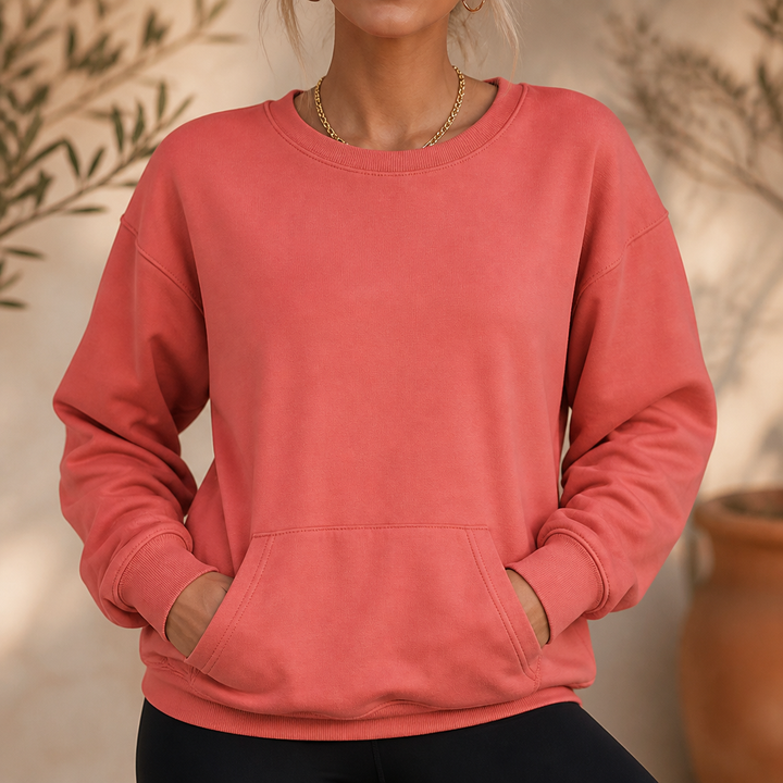 Restfield – OverStorlekd Kangaroo Pocket Crewneck Sweatshirt