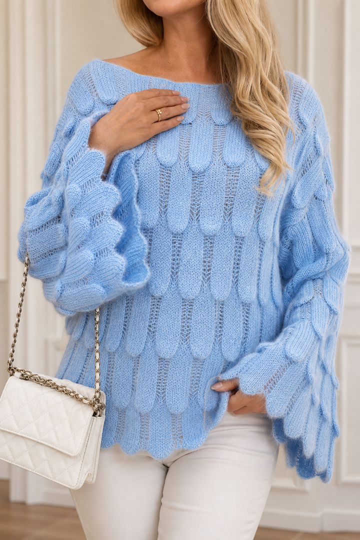 Wearbella – Tröja z wycięciami w liście, overStorlek