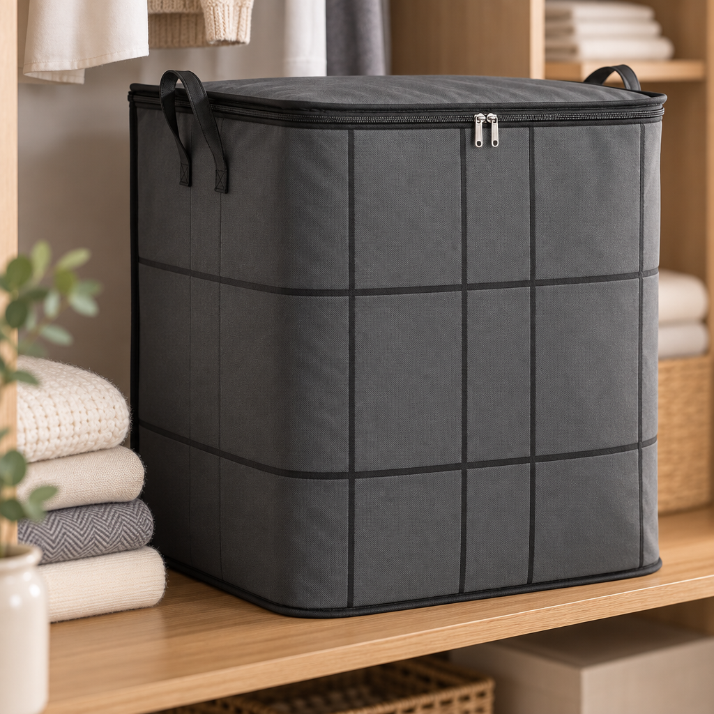 Stashly – Väska för przechowywania kołder z materialu non-woven med dragkedja