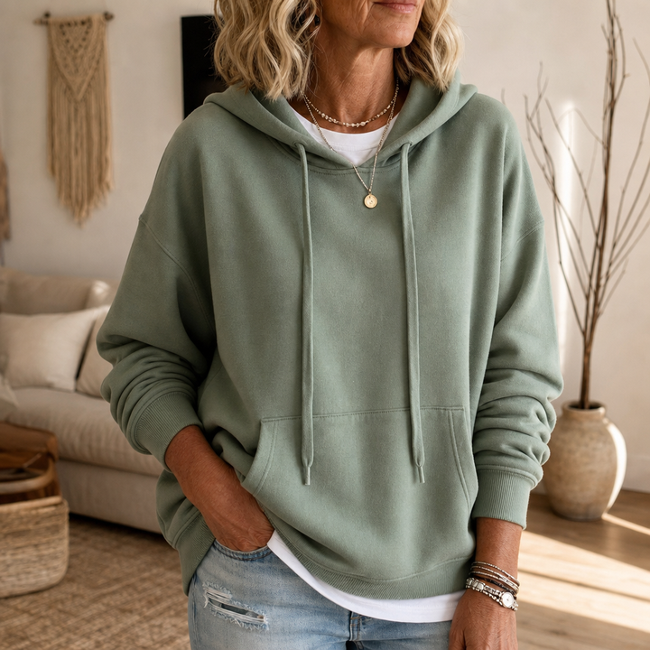 Wearbella – OverStorlekd Hoodie z Bawełny z Opadającymi Ramionami