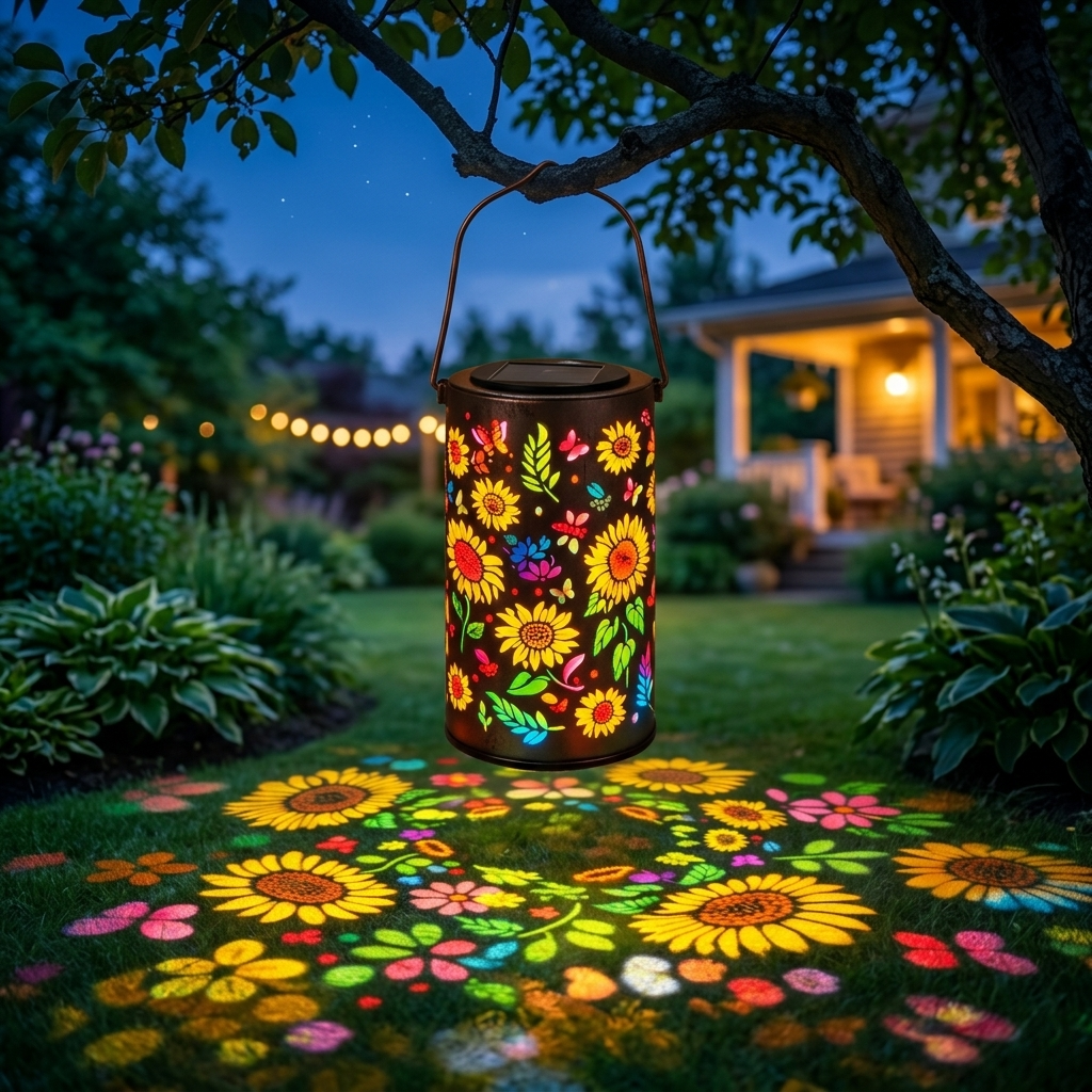 Bloomara – Solarna Lampa Słonecznikowa z Färgowymi Wzorami Świetlnymi