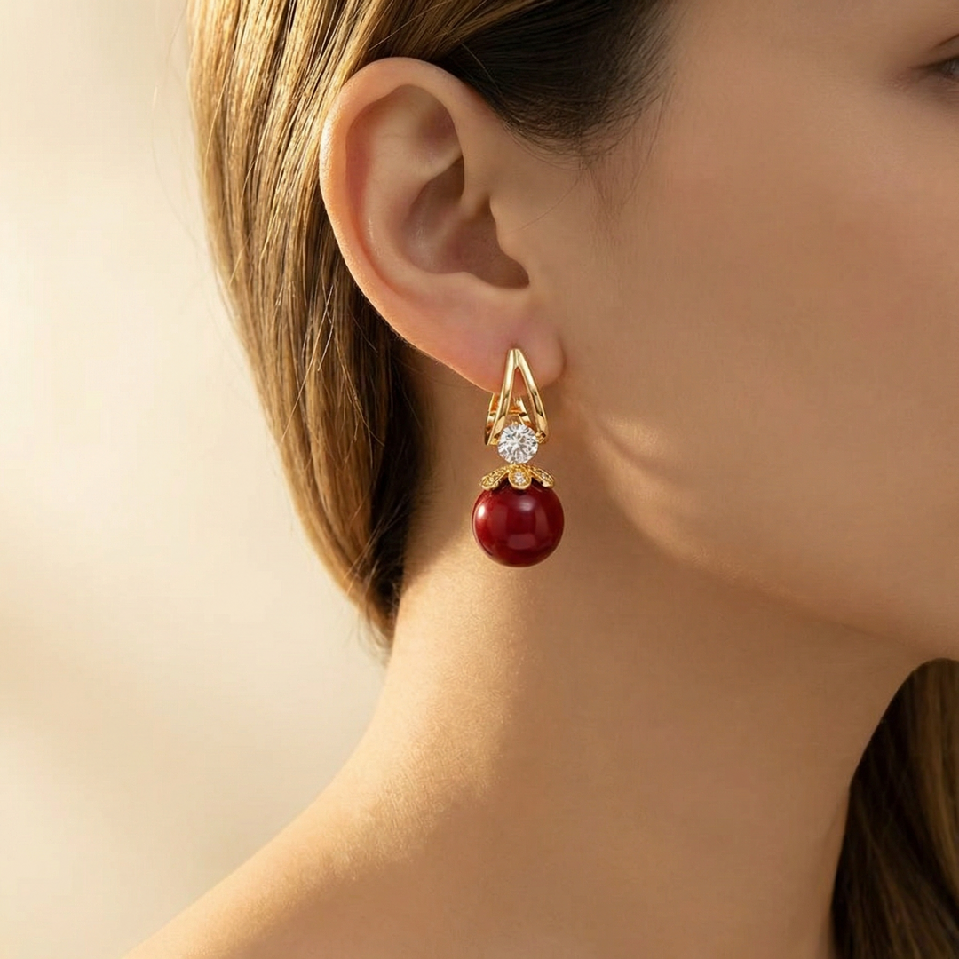 Florenza – Örhängen z Kropelkami Perłowymi