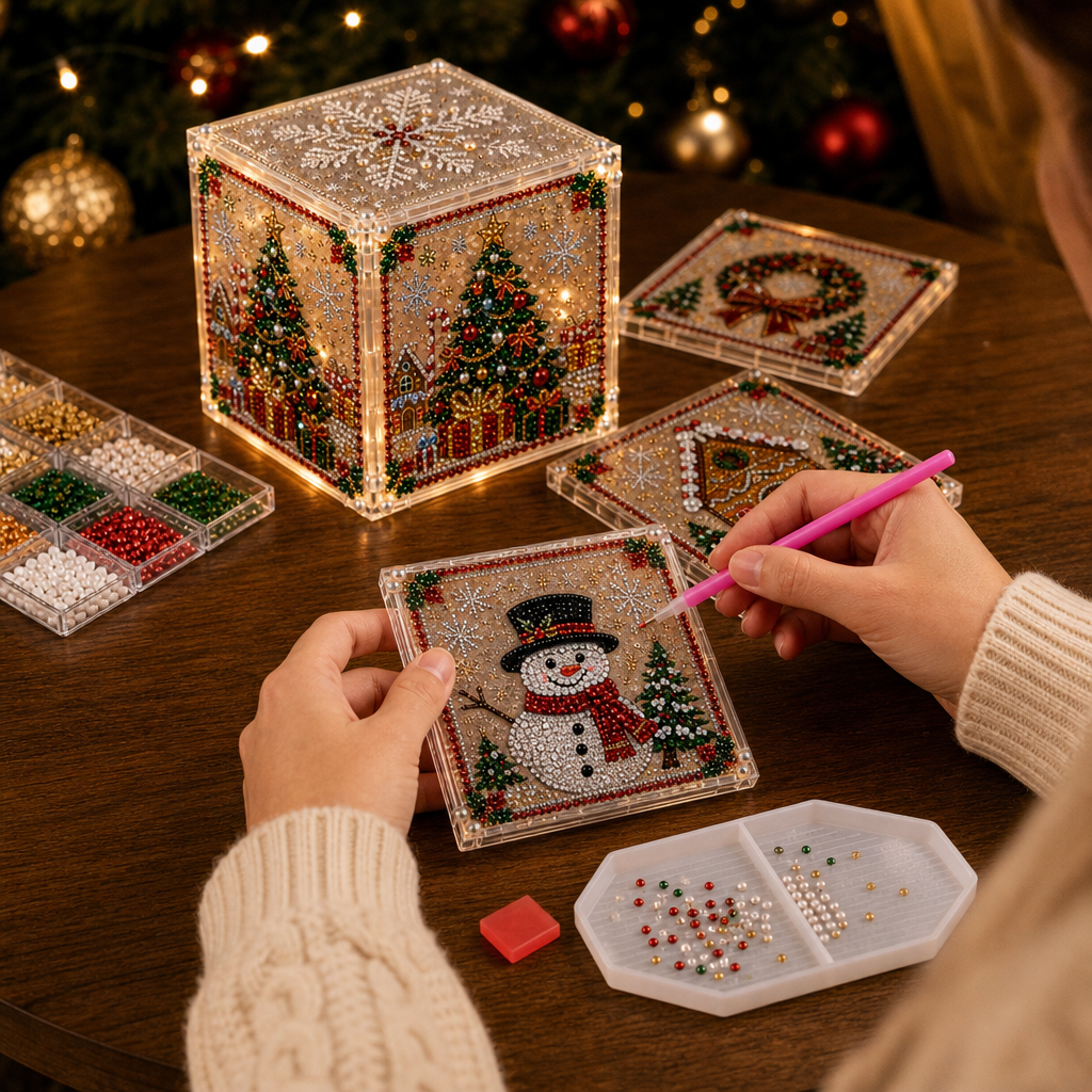 MerryFacet – 3D Diamentowa Malowana Jul Pudełko Prezentowe