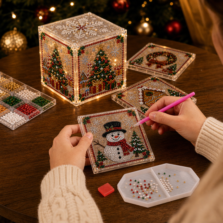 MerryFacet – 3D Diamentowa Malowana Jul Pudełko Prezentowe