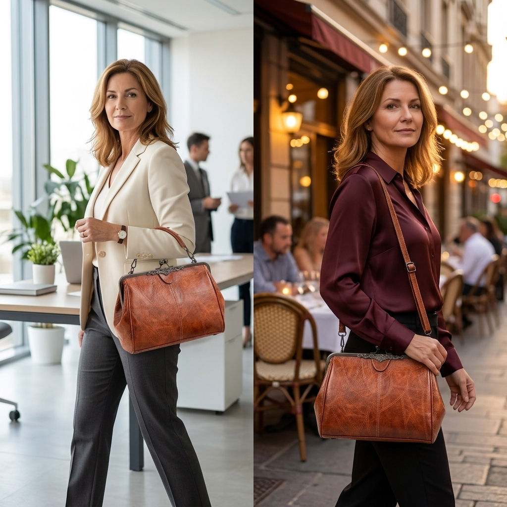 Bellora – Vintage Handväska z Stängning på Dragkedja