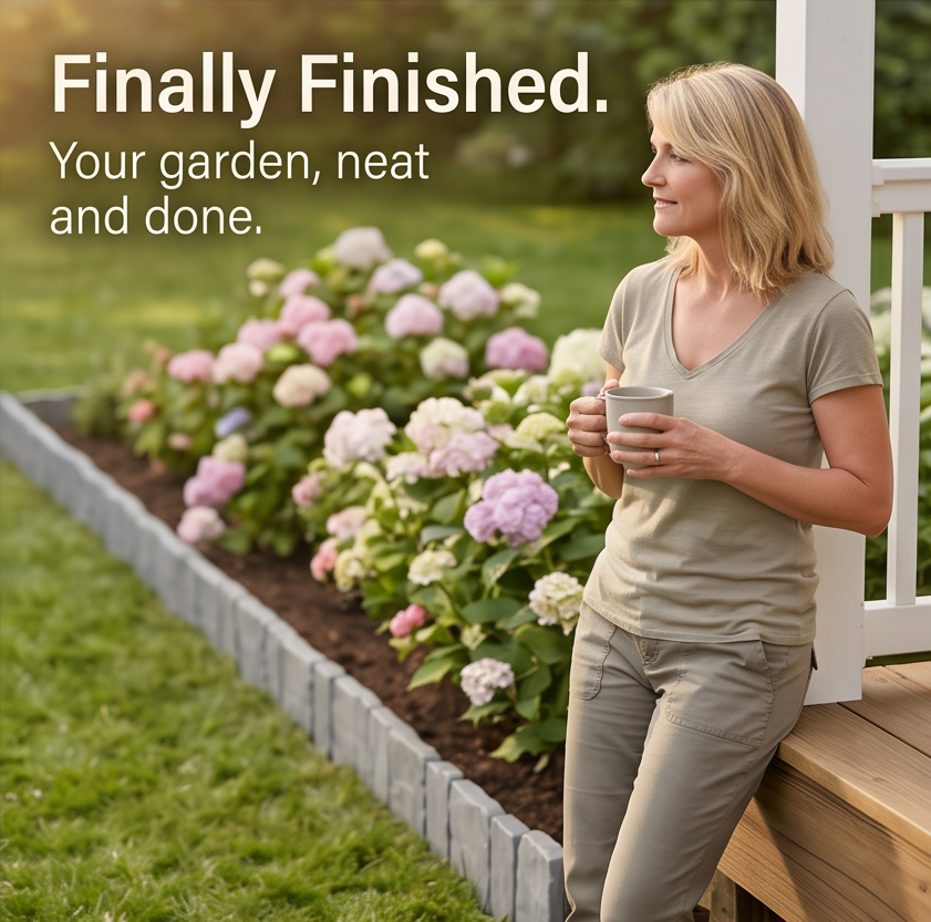 Lawnframe – Kamienna obrzeże ogrodowe för wbijania