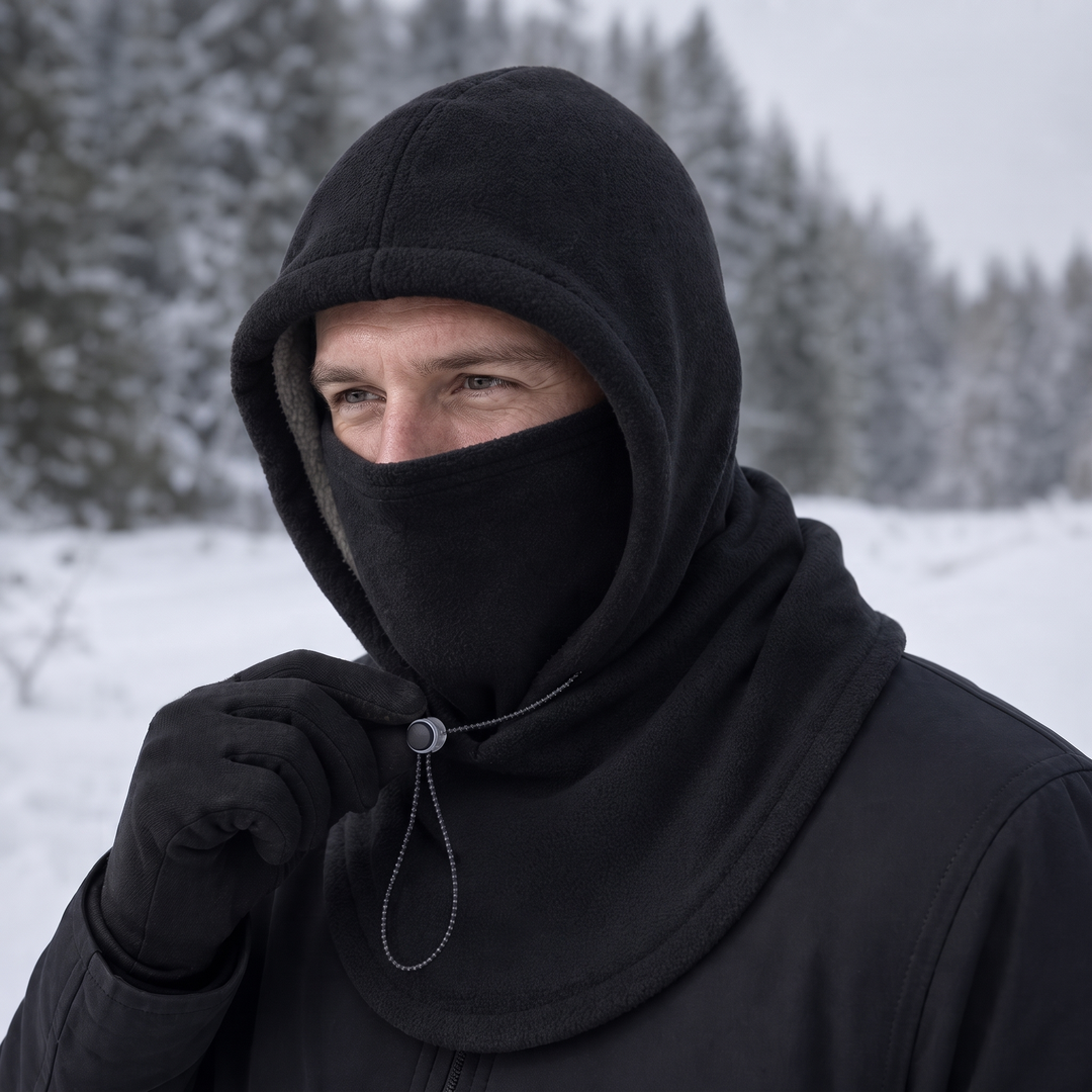 Windora – Balaklava z Fleece, Justerbar, Z Zakryciem Ansikte