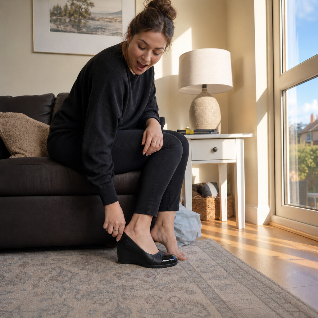 Walkwell – Breda Bekväma Czółenka på Koturnie