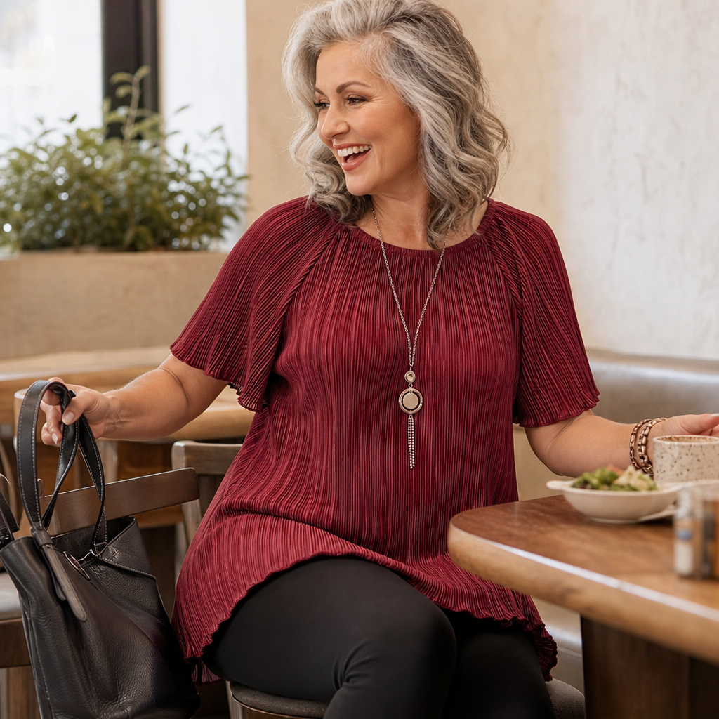 Wearbella – Blus z plisami w szerokim kroju