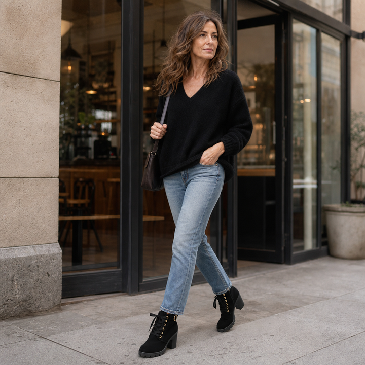 Steadē – Platforma Bred Chunky Obcas Boots ankelhöga