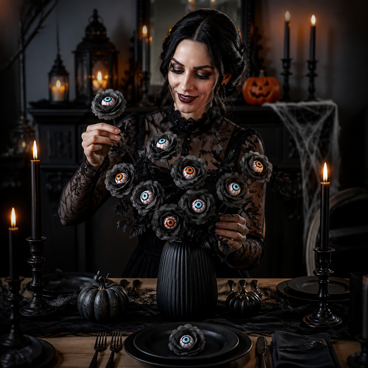 Occulis – Sztuczna Róża z Oczkiem på Stanie (2 Łodygi)