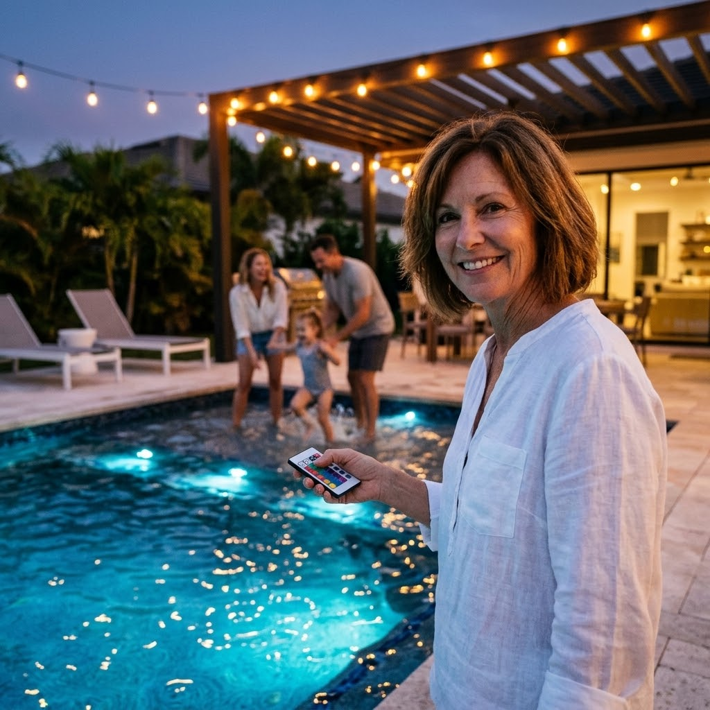 LumaGlow – Podwodna Lampa Basenowa z Fjärrkontrollem (2 szt.)