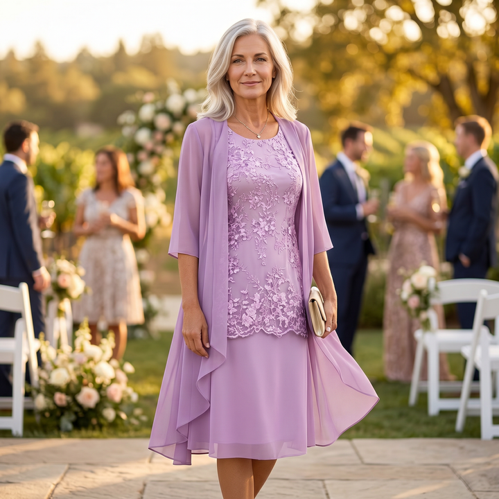 Florenza – Set elegantaj klänningar z spets i szyfonem för kvinnor