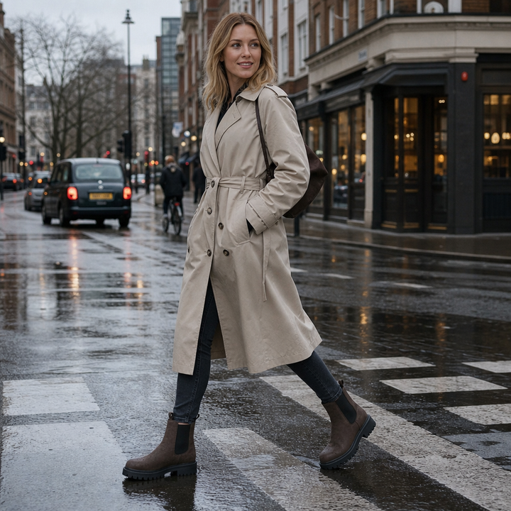 Traqora – Breda Boots Chelsea z Elastycznym Panelem