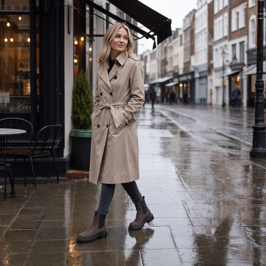 Traqora – Breda Boots Chelsea z Elastycznym Panelem