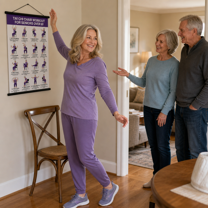Steadwell – Plakat Tai Chi för ćwiczeń w pozycji siedzącej i stojącej