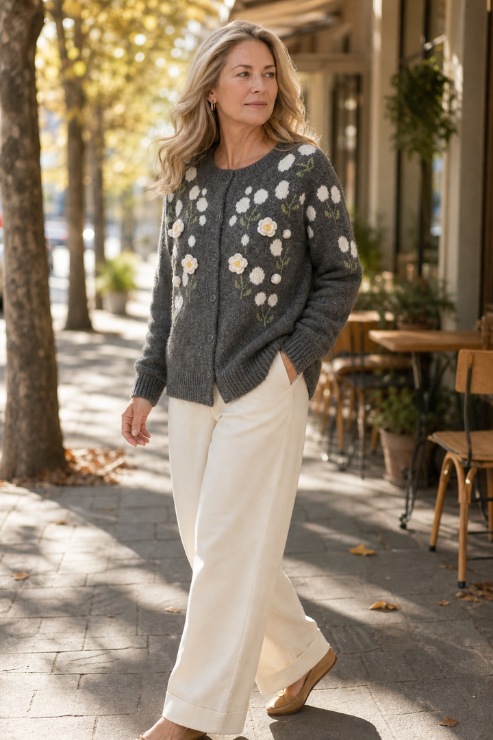Meadowlin – Blommig Kofta z Otwarty Przodem