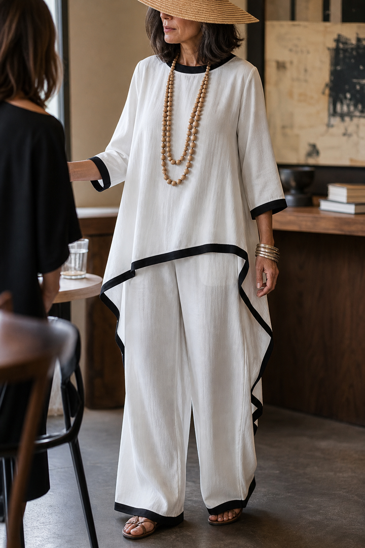 Wearbella – Tunika z asymetrycznym dołem i set byxor z vida ben