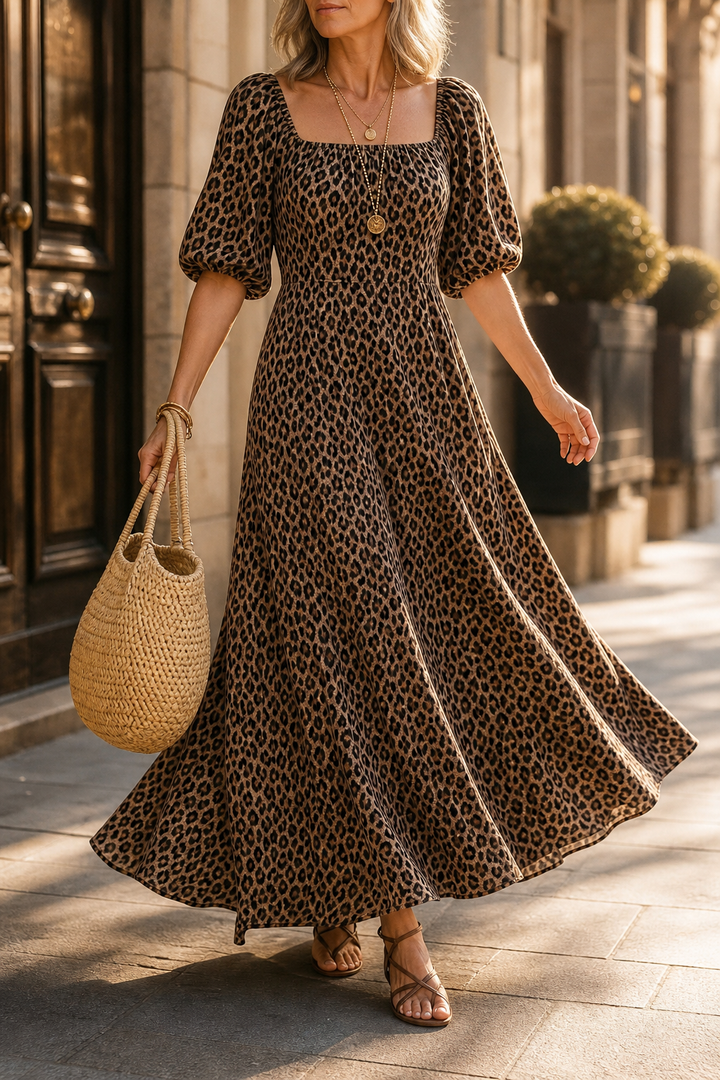 Wearbella – Klänning Maxi w Lwa w Färgze Kawy