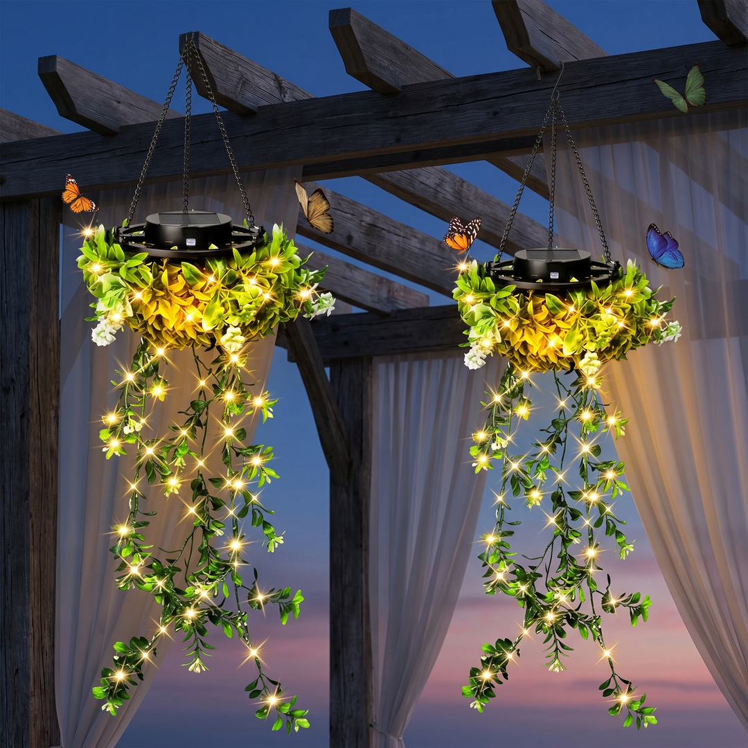 Lumivia – Solarna Lampa Wisząca Bluszczowa