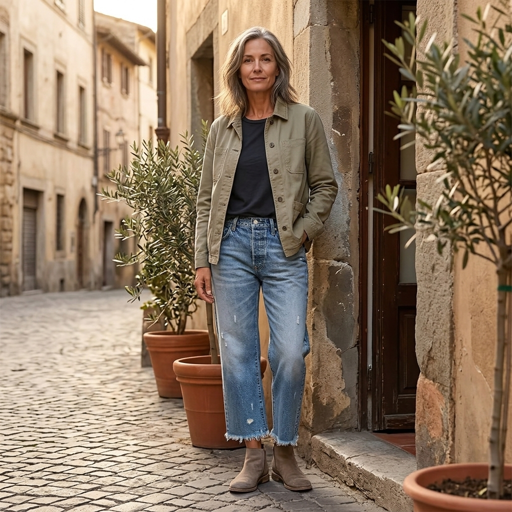 Vivara – Dam jeans retro z frędzlami, korta, proste ben