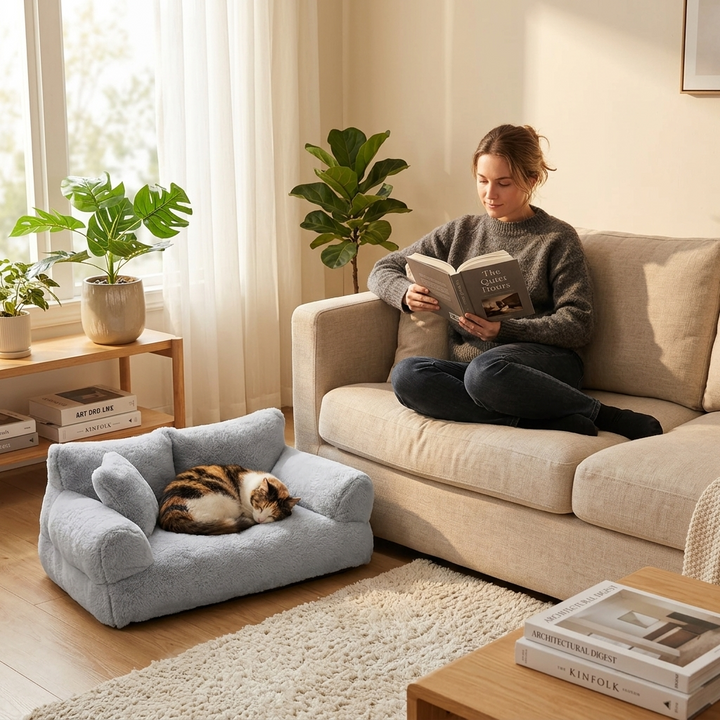 Pawlura – Pluszowa Sofa dla Zwierząt z Praniem Pokrowcem