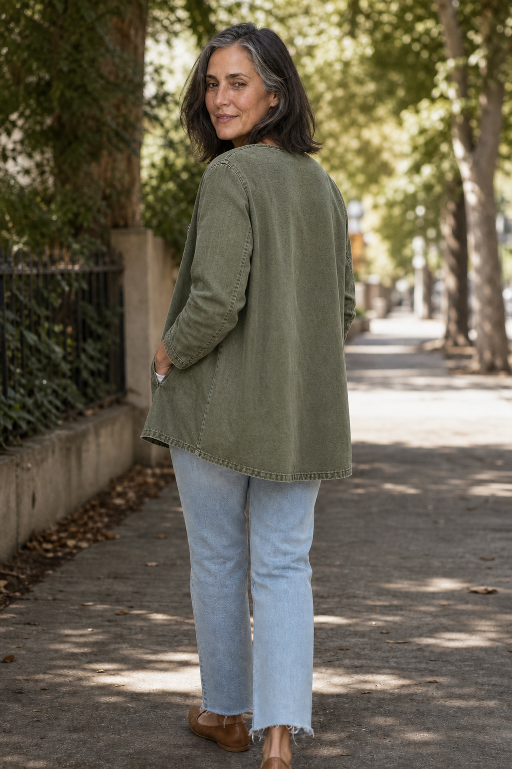 Corriveau – Kurtka w stilu prania denimu