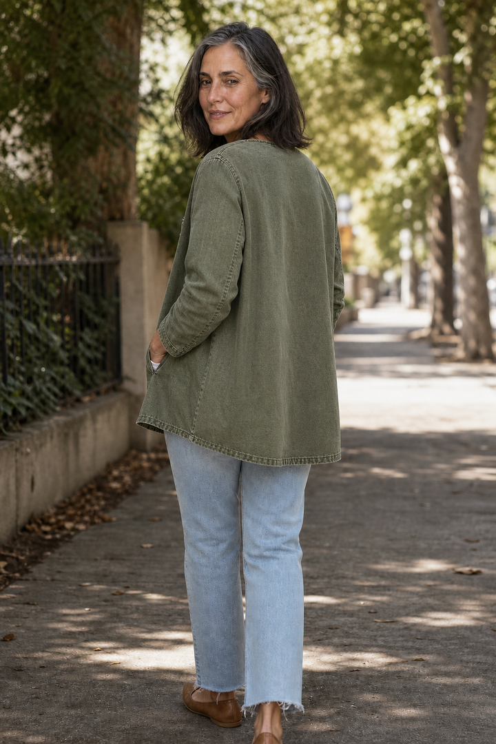 Corriveau – Kurtka w stilu prania denimu