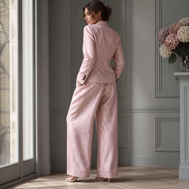 Linelle – Set żakietu med hög midja i vida ben