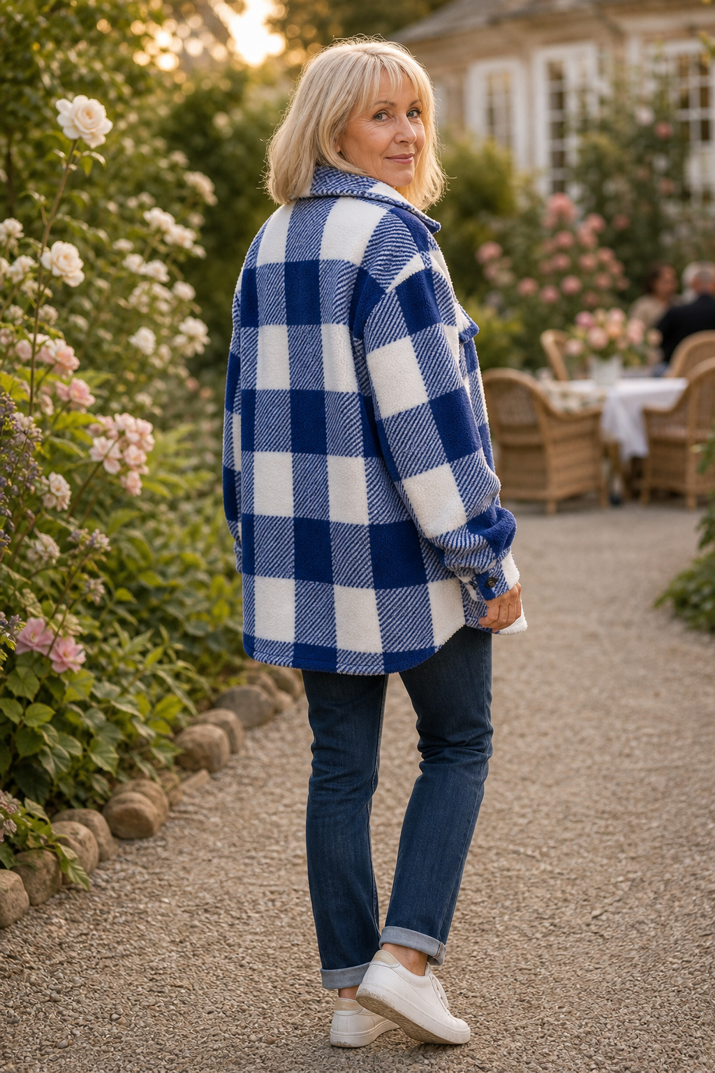 Wearbella – Skjorta w kratę z knappar framtill