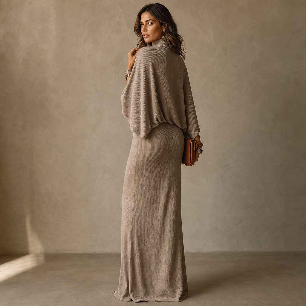 Wearbella – Set z bluzką z ärm nietoperza i długą spódnicą