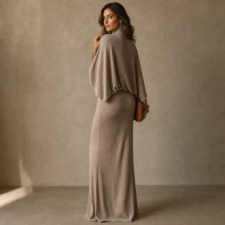 Wearbella – Set z bluzką z ärm nietoperza i długą spódnicą