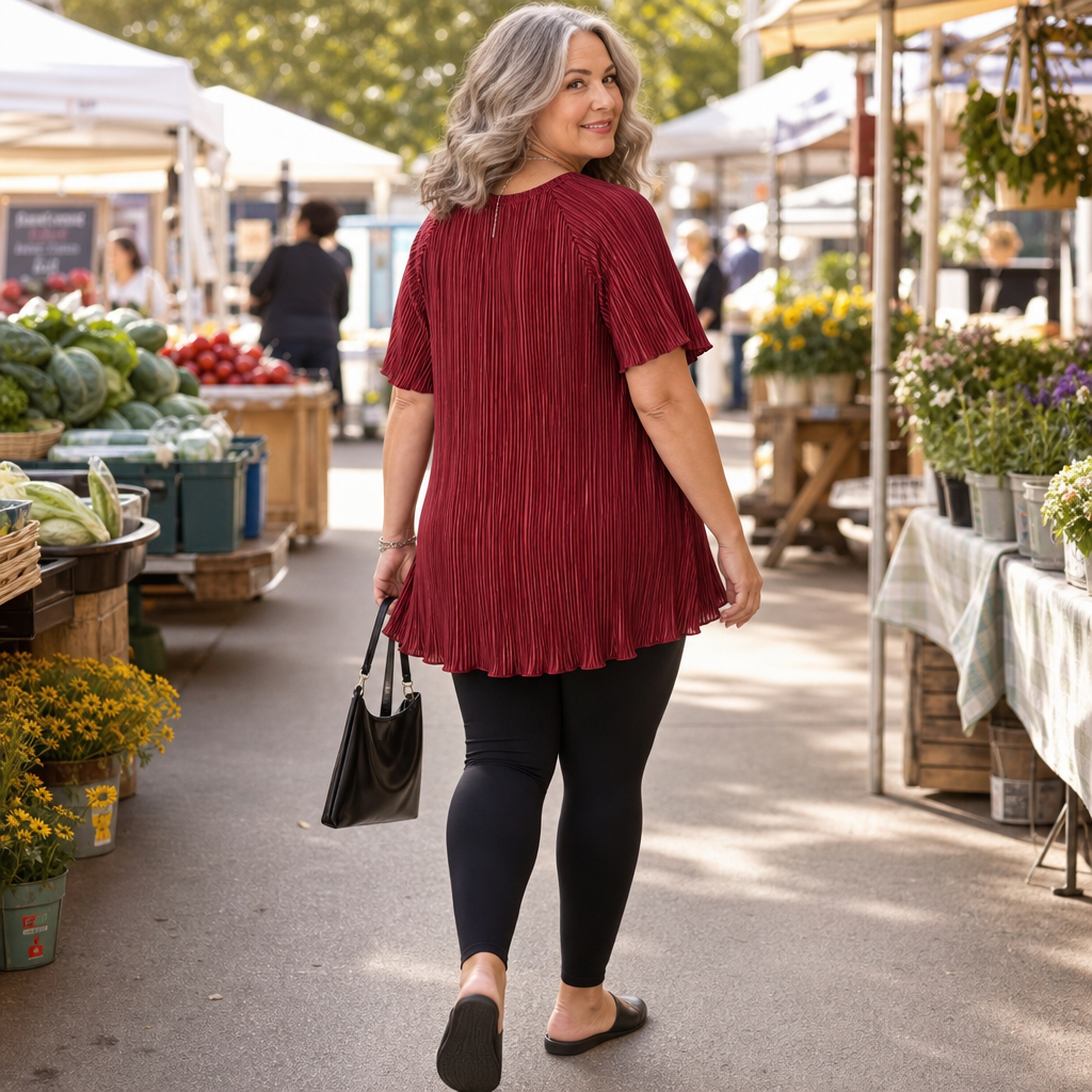 Wearbella – Blus z plisami w szerokim kroju