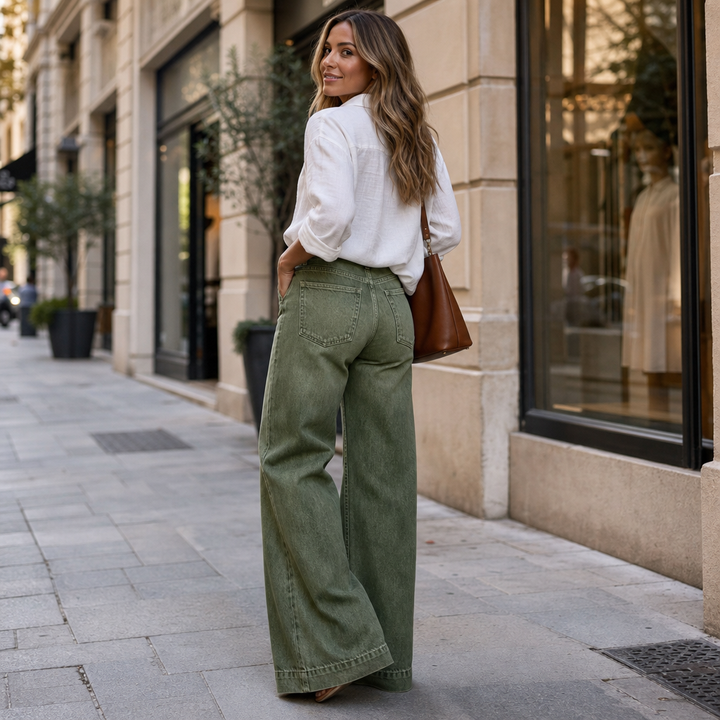 Lunaleg – Jeans z vida ben i hög midja