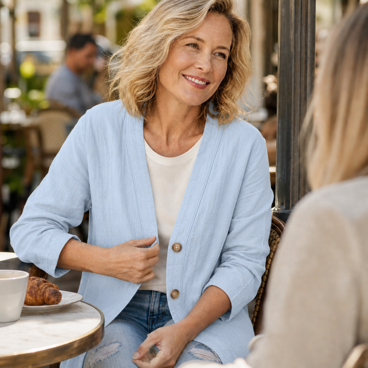 Drapelle – Andningsbar Kofta z Urringning w V-ringning