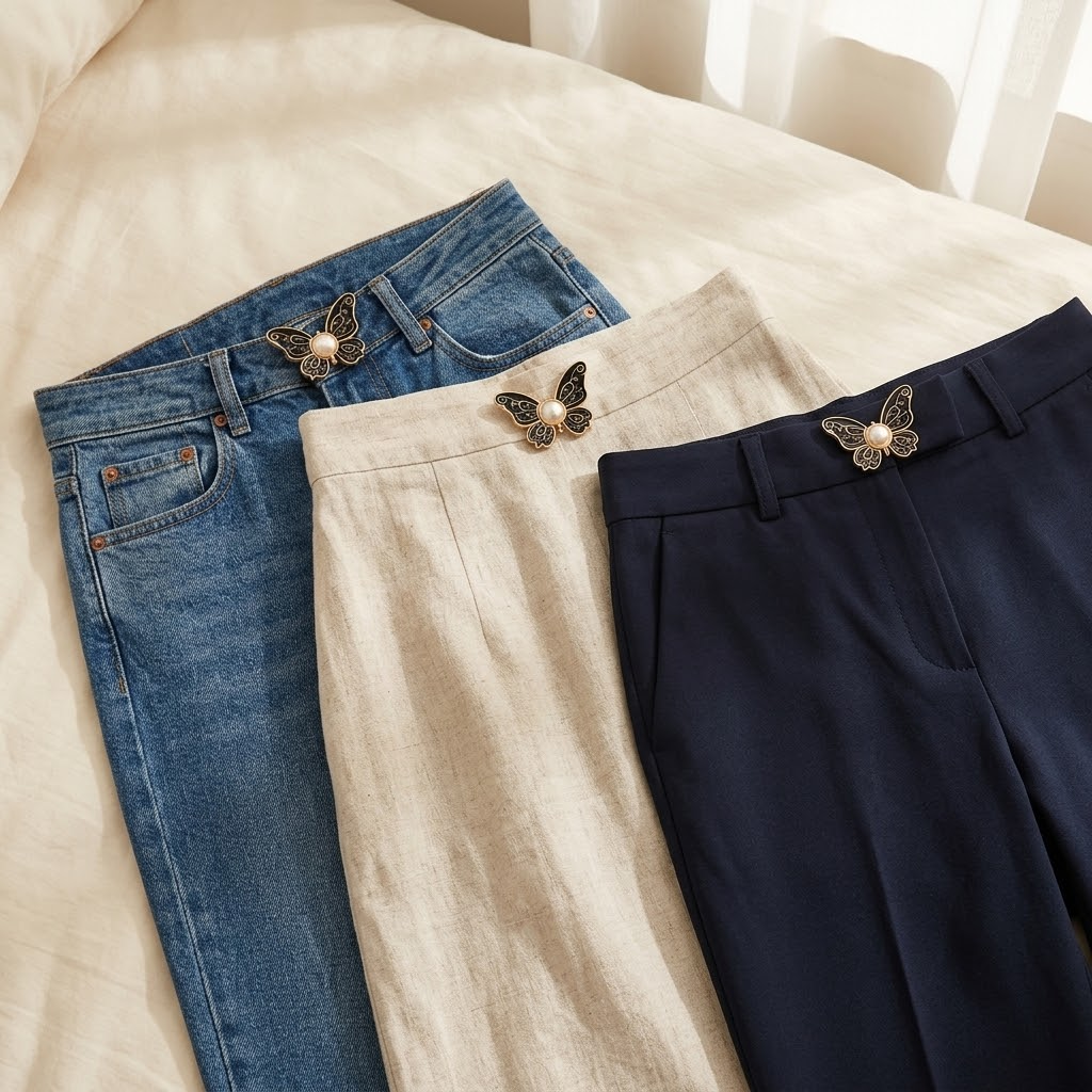 Belluna – Odpinana klamra i form av motyla för lösa jeans