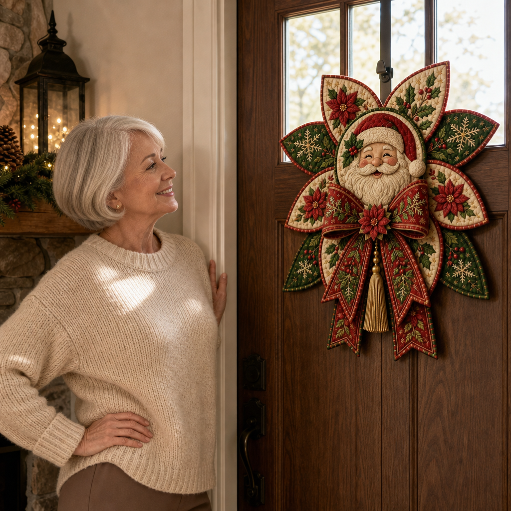 Set för szycia Stitchmas Bow – Zrób det sam Set för szycia ozdoby Mikołaja