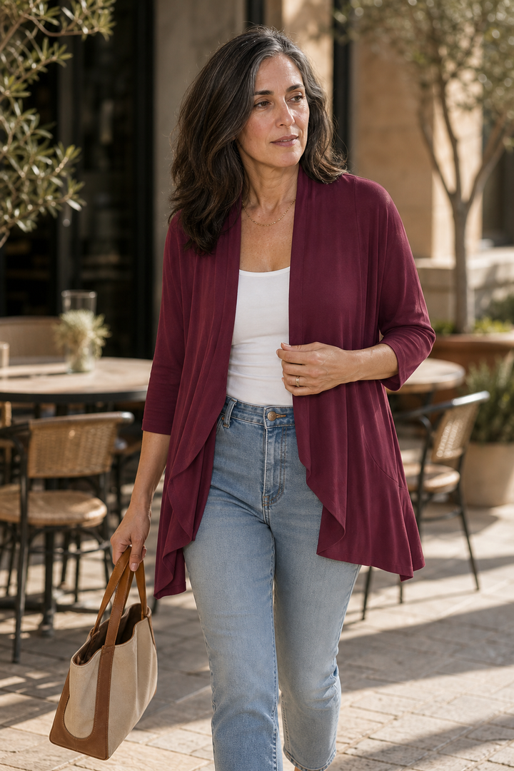 Wearbella – Kofta z 3/4 ręKaffemi i otwartym przodem