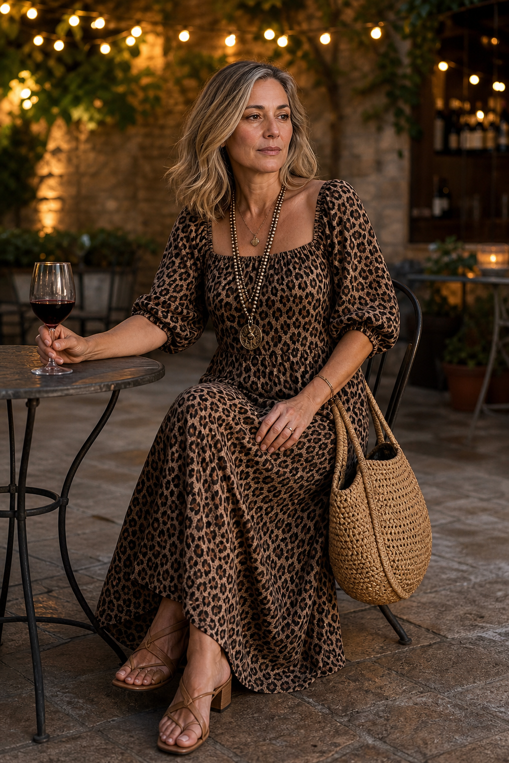Wearbella – Klänning Maxi w Lwa w Färgze Kawy