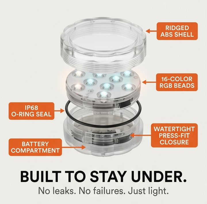 LumaGlow – Podwodna Lampa Basenowa z Fjärrkontrollem (2 szt.)