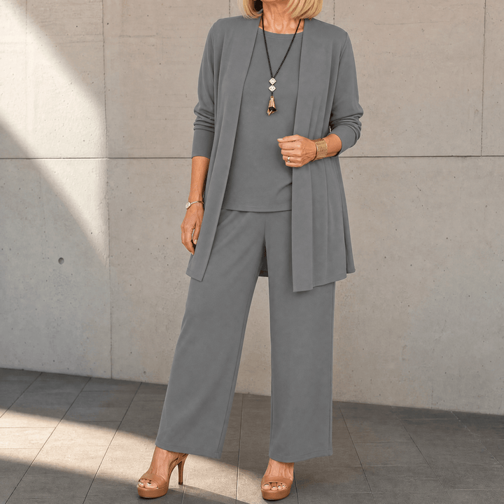 Maevelle – Elegant 3-częściowy set dam z narzutką
