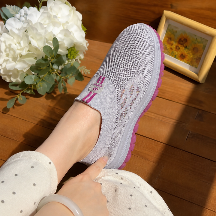 Flexwell – Elastiska Sneakers Slip-On w Szerokim Storlekze