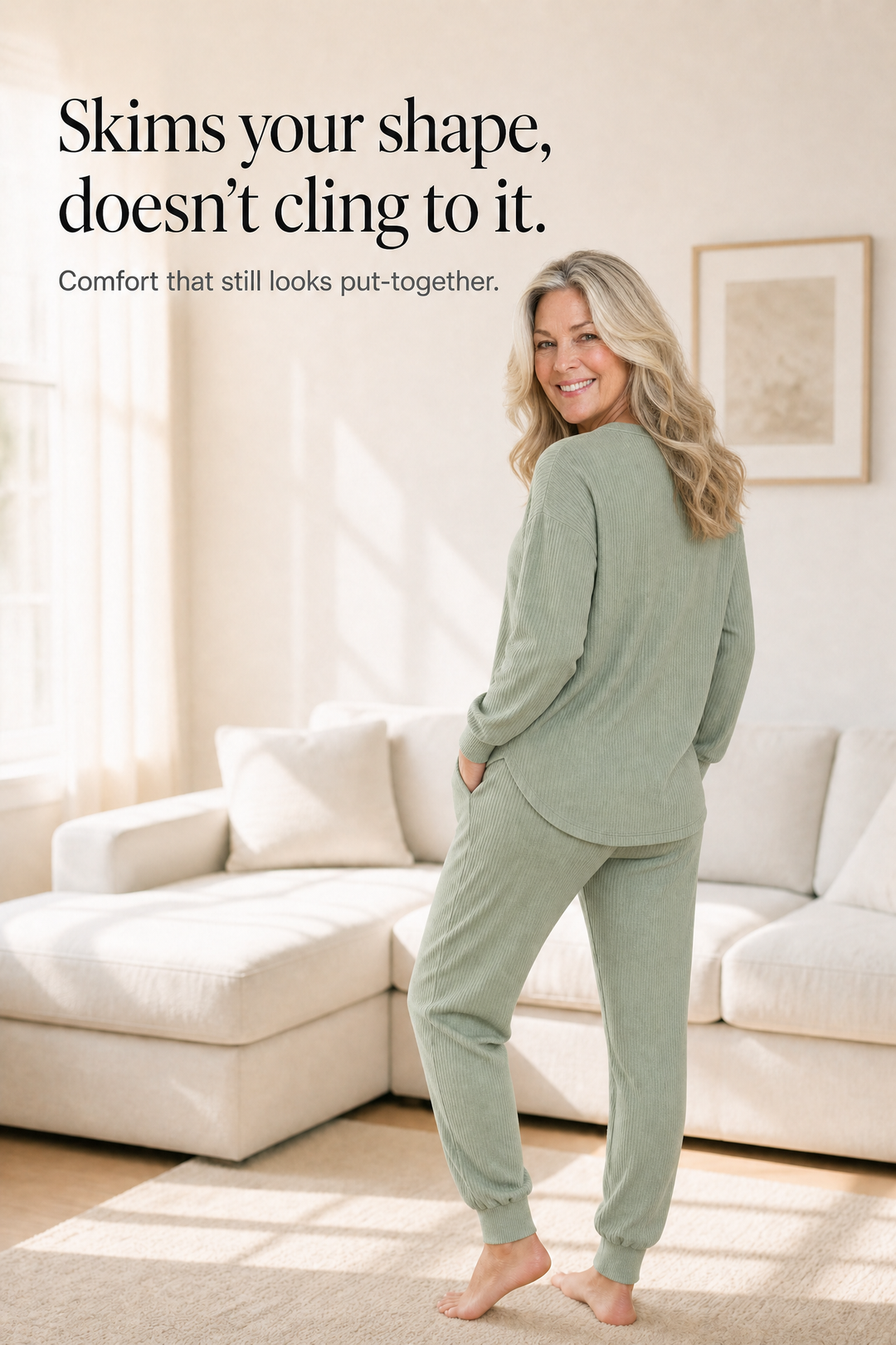 Wearbella – Set för wypoczynku z urringning w v-ringning w splot wafel