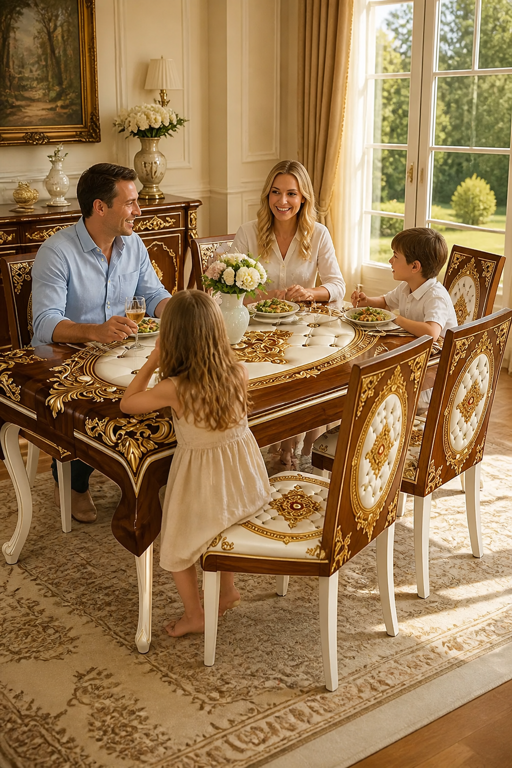 Tavolara – Set Obrusów i Pokrowców på Krzesła z Wytłaczanym Wzorem