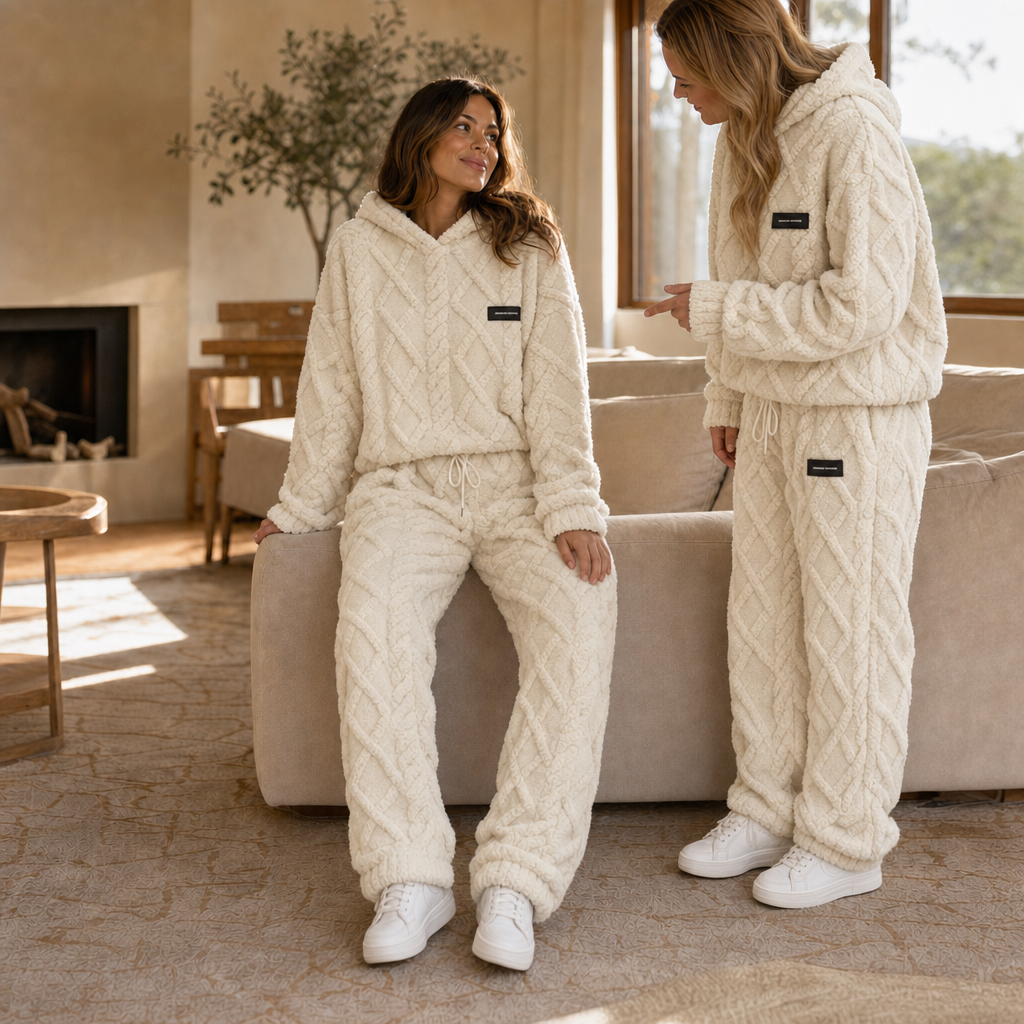Cloudwarm – Set z Kapturkiem i Spodniami w Utseende Fleece