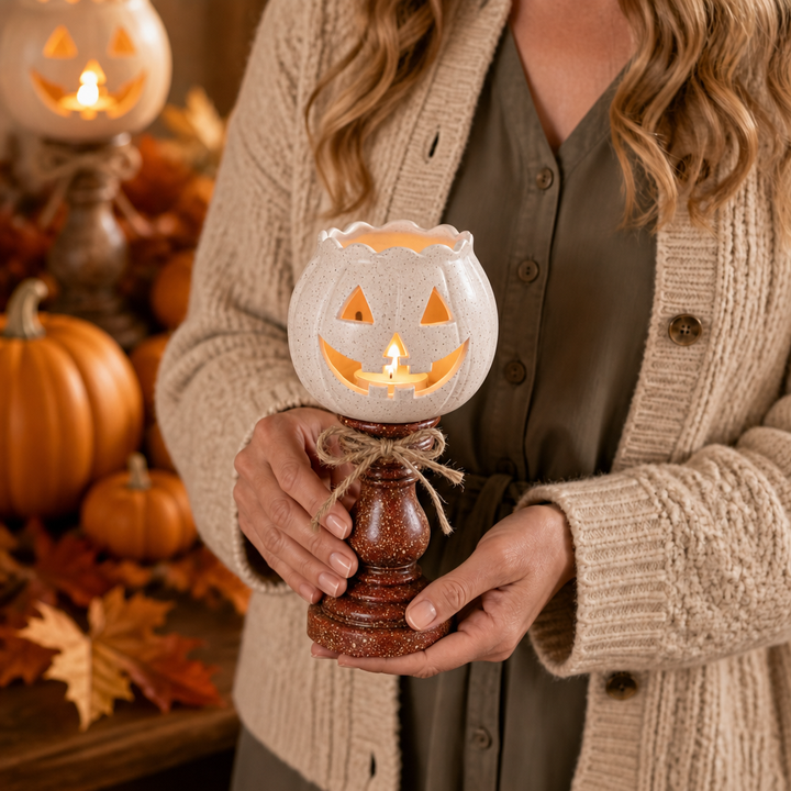 Harvestglow – Zniszczony Trio Świeczników i form av Dyni (3-pack)