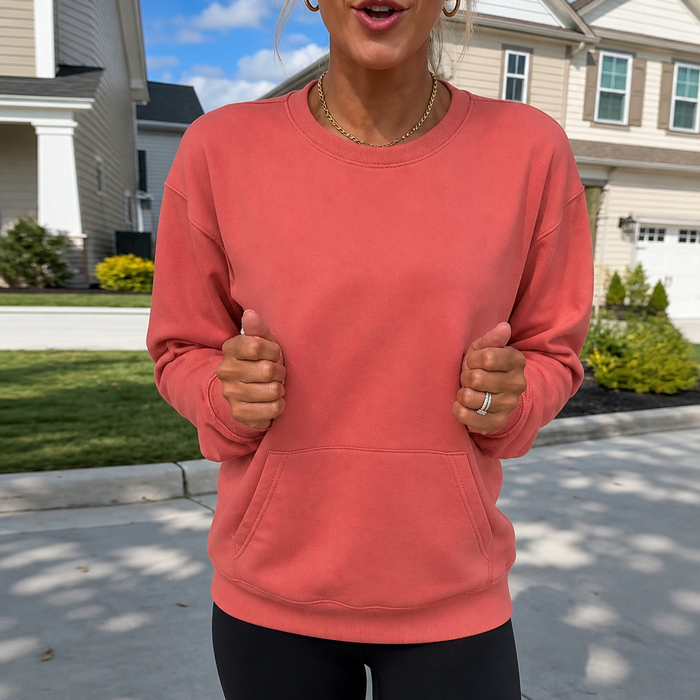 Restfield – OverStorlekd Kangaroo Pocket Crewneck Sweatshirt