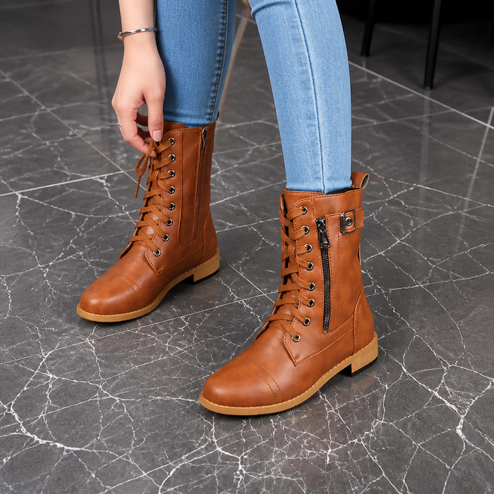 Everstride – Boots för kostkę z okrągłym tå i dragkedja på sidan