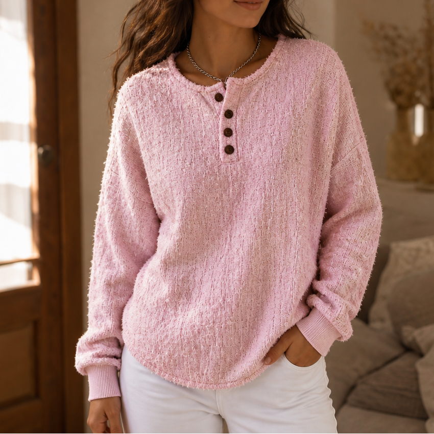 Autumbre – Tjock Tröja Henley z Knappar
