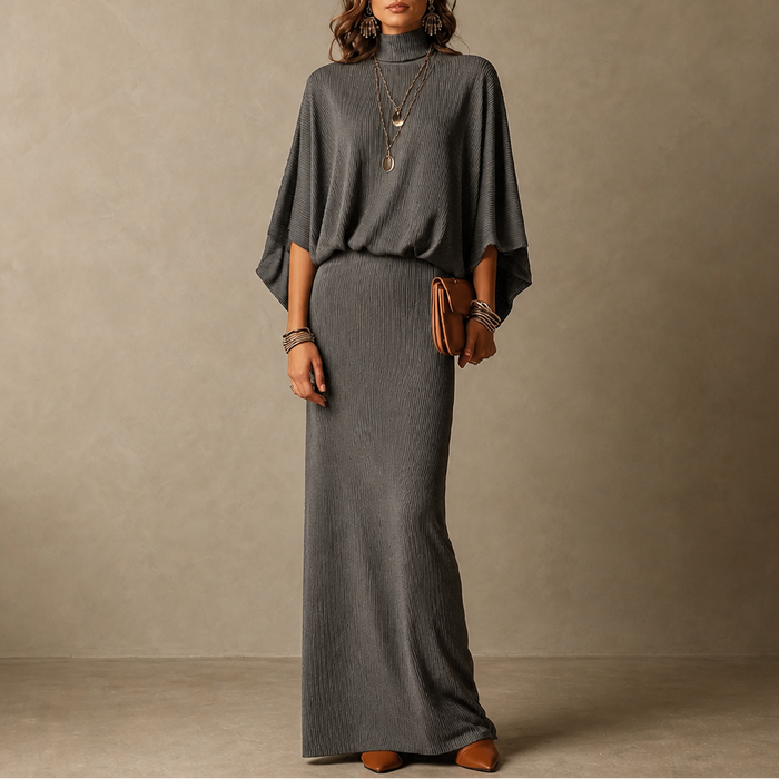 Wearbella – Set z bluzką z ärm nietoperza i długą spódnicą